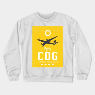 CDG yellow airport Crewneck Sweatshirt